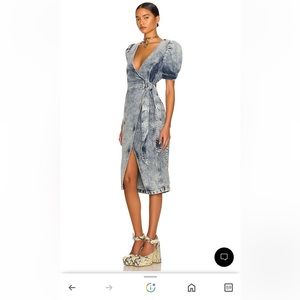 Retrofete zella dress denim gorgeous accentuated shoulder